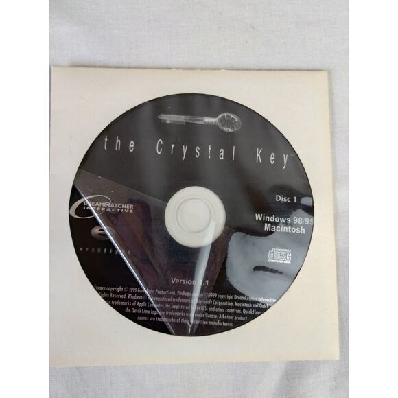 The Crystal Key Windows 98 / 95 PC Game - cd-rom Complete - Picture 2 of 8